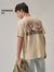 Beige Cream Back Printed Oversized T-Shirt