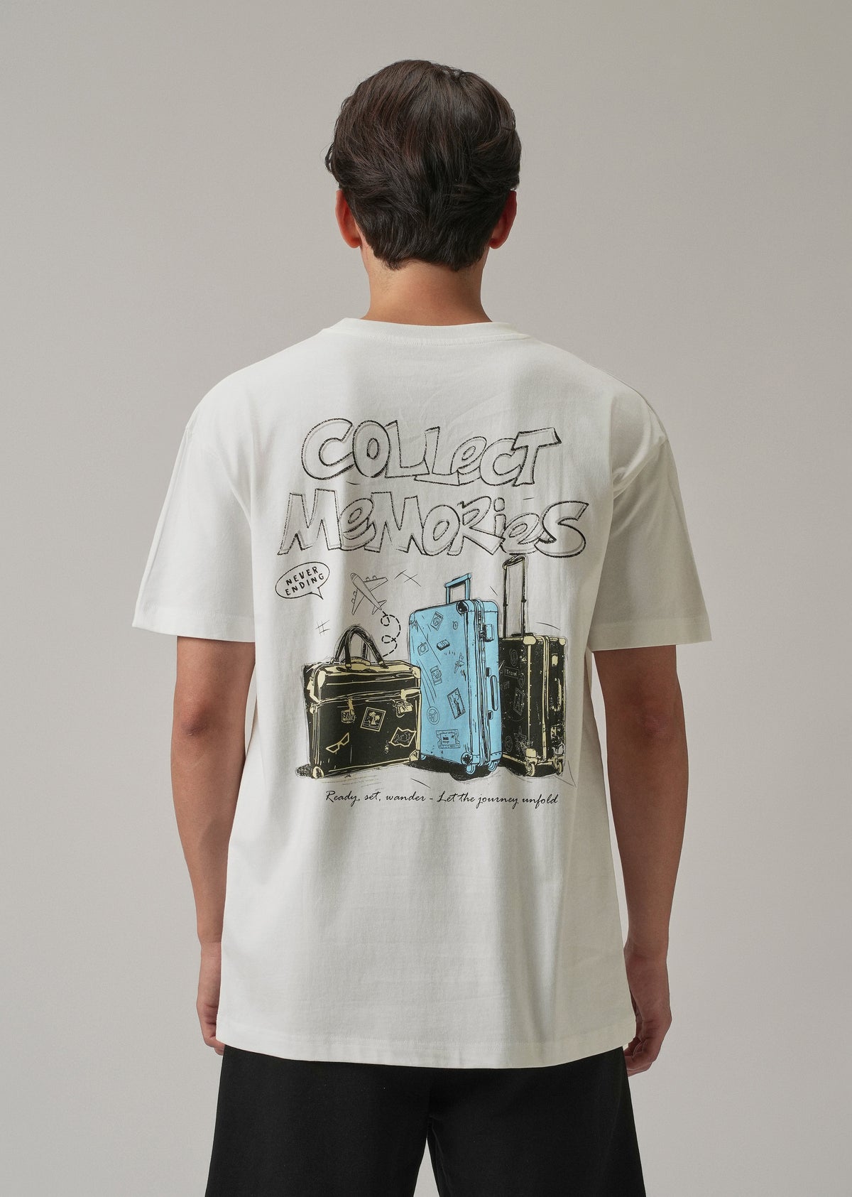 White Back Printed Oversized T-Shirt