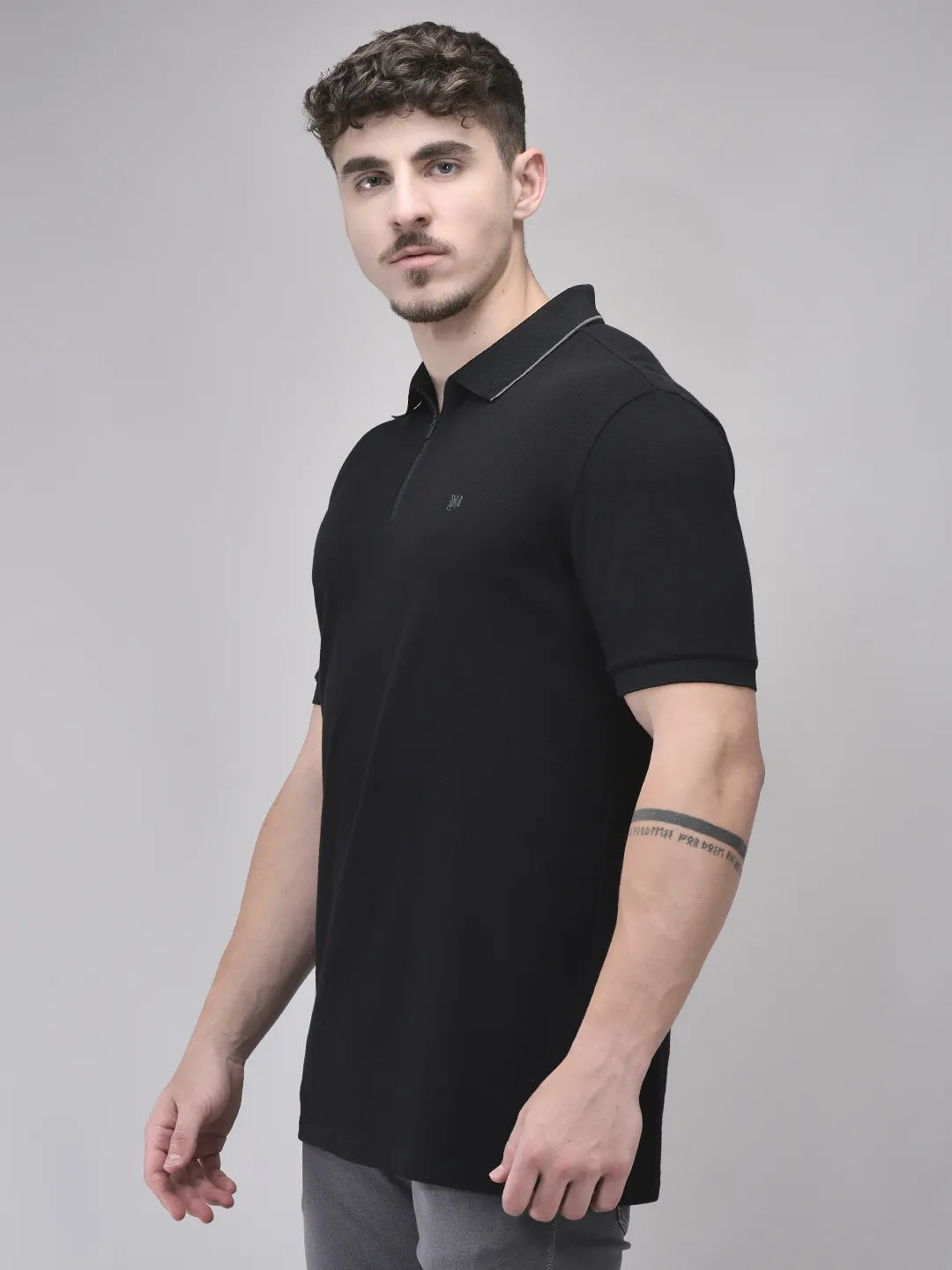 Woods Black Polo Oversized T-Shirt