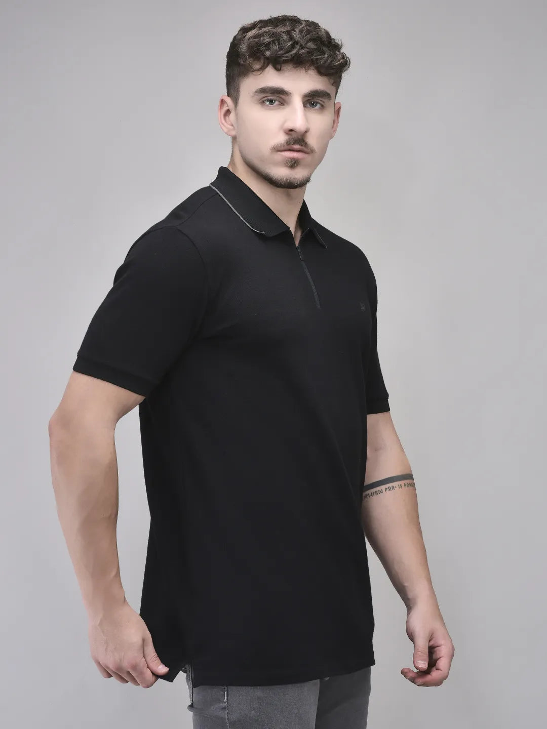 Woods Black Polo Oversized T-Shirt