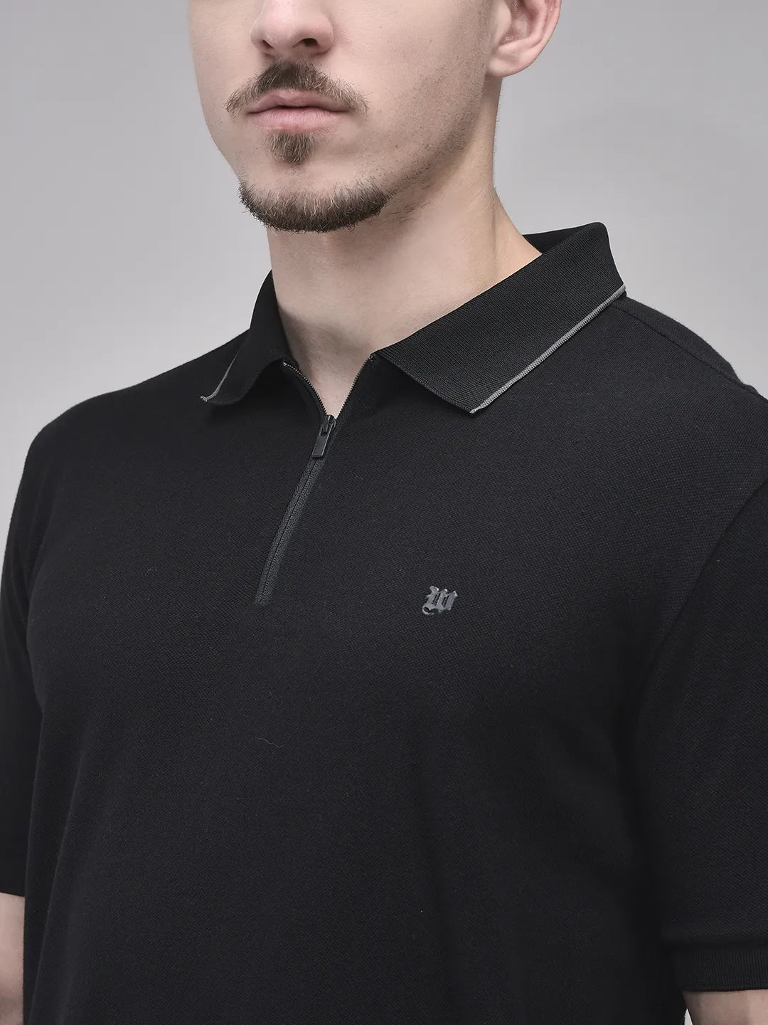 Woods Black Polo Oversized T-Shirt