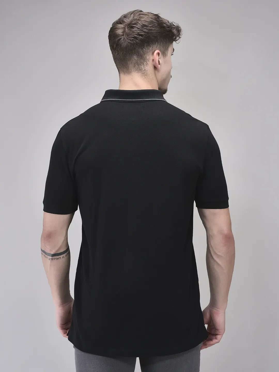 Woods Black Polo Oversized T-Shirt