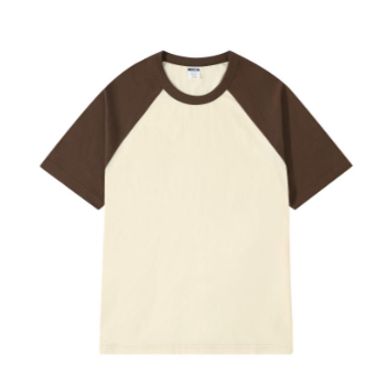 Summer Fashion 200GSM Cotton Knitted Rib Collar Oversized Short Sleeve Color-matching Round Neck Screen Print Men's T-shirt